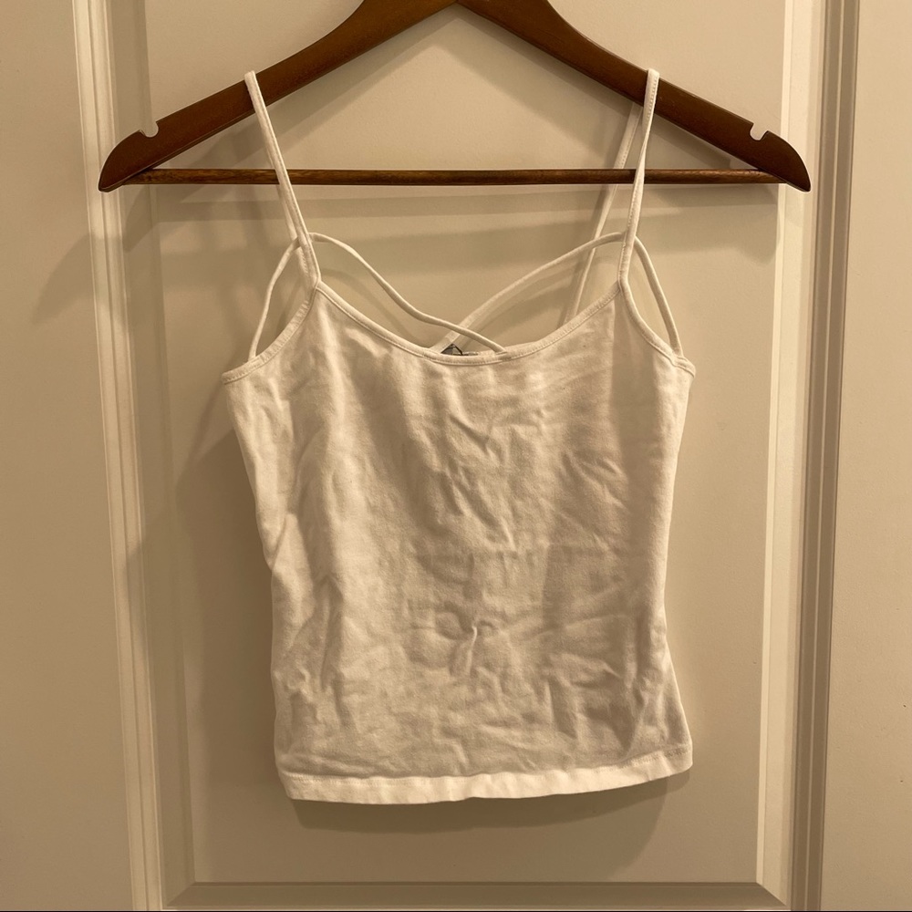 White Strappy Tank Top